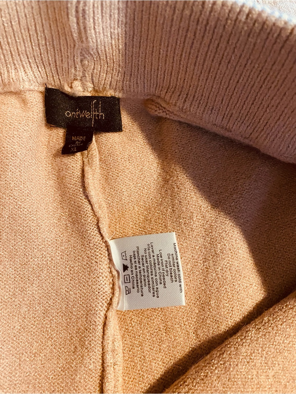 Ontwelfth Stylish Light Pink Cable Knit Sweater NWOT - Picture 11 of 13